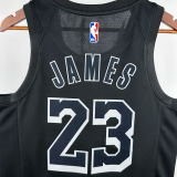 LAKERS JAMES #23 Black Top Quality Hot Pressing NBA Jersey