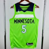 TIMBERWOLVES EDWARDS #5 Fluorescent green Top Quality Hot Pressing NBA Jersey (Trapeze Edition)