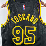 LAKERS TOSCANO #95 Black Top Quality Hot Pressing NBA Jersey