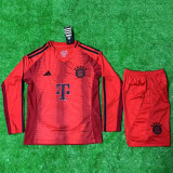 24-25 Bayern Home Long Sleeves Kids Soccer Jersey