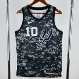 SA Spurs SOCHAN #10 Camouflage color Top Quality Hot Pressing NBA Jersey