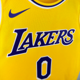 22-23 Lakers WESTBROOK #0 Yellow Top Quality Hot Pressing NBA Jersey