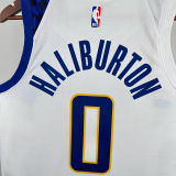 2019-20 Indiana Pacers HALIBURTON #0 White City Edition Top Quality Hot Pressing NBA Jersey