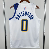 2019-20 Indiana Pacers HALIBURTON #0 White City Edition Top Quality Hot Pressing NBA Jersey