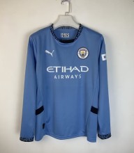 24-25 Man City Home Long sleeves Fans Soccer Jersey