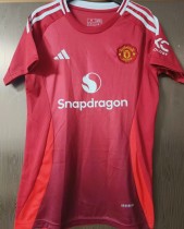 24-25 Man Utd Home Women Fans Soccer Jersey