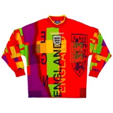 1996 England Goalkeeper Retro Long Sleeve Soccer Jersey