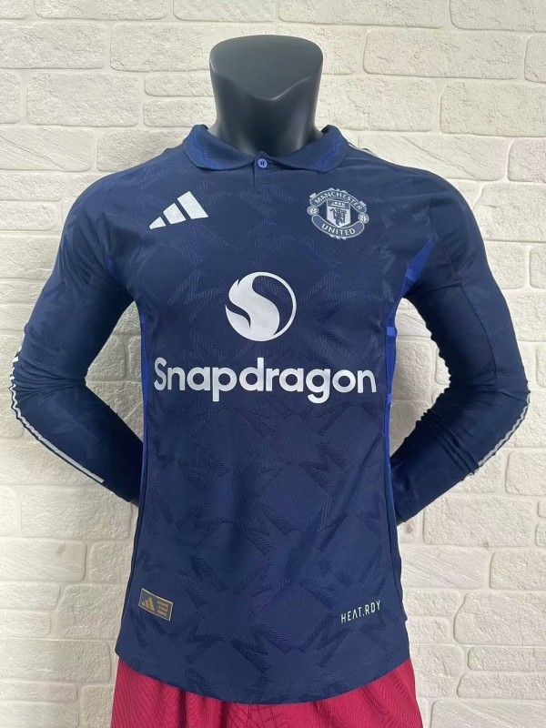 24-25 Man Utd Away Long sleeves Player Version Soccer Jersey