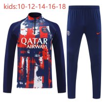 24-25 PSG High Quality Kids Half Pull Tracksuit