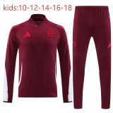 24-25 Bayern High Quality Kids Half Pull Tracksuit