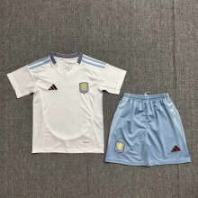 24-25 Aston Villa Away Kids Soccer Jersey