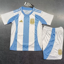 2024 Argentina Home Fans Kids Soccer Jersey