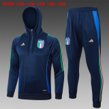 24-25 Italy High Quality Kids Hoodie Jacket Tracksuit