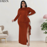 Plus Size Dress large size fall women clothing wholesale supply zipper band leg dress