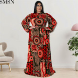 Plus Size Dress European and American fall women clothing wholesale supply rear zipper dress