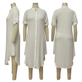 Summer Hoodie Sexy Bamboo Knot Lining Casual Beach Dress