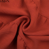 Casual Dress 2022 New Amazon ebay Fashion casual V neck solid color dress