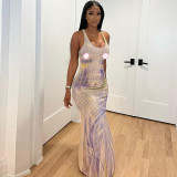 Fashion Sexy Printed Slim Sleeveless Dress