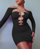 Summer dress pleated  rhinestone nightclub style Sexy Dresses Women