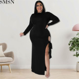 Plus Size Dress large size fall women clothing wholesale supply zipper band leg dress