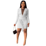 Boutique clothing 2022 mesh long sleeve classic dresses tassel sexy night dress