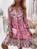 Summer women's floral patchwork skirts are hot layered mini dresses