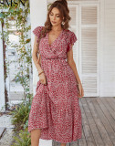 Fashion women dress Sexy and flowing Dress 2022 Spring/summer printed holiday dress
