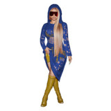 Women's casual sexy hollow-out breathable hooded dress slim knit dress