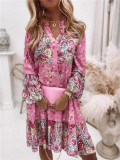 Summer women's floral patchwork skirts are hot layered mini dresses