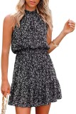 Fashion women dress Women's casual sleeveless halter dress in summer Bohemian print