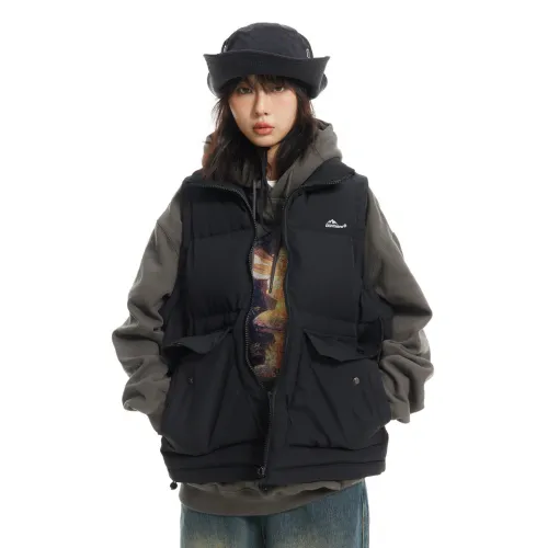 Women Men Down Vest Sleeveless Waistcoat Jacket Coat Winter Casual Parkas