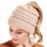 Men Women Beanie Hat Winter Wool Knitted Baggy Pull On Soft Caps