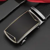 Women Men Belt 3.8cm Cowhide Leather Buckle Belt Unisex