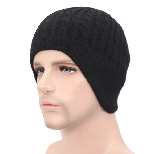 Men Women Beanie Hat Winter Wool Knitted Baggy Pull On Soft Caps