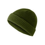 Men Women Beanie Hat Winter Wool Knitted Baggy Pull On Soft Caps