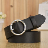 Women Men Belt 3.8 cm Cowhide Leather Buckle Belt Unisex