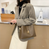 Vintage Simple Small PU Leather Bucket Crossbody Bags