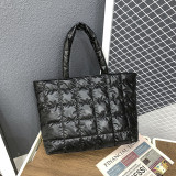 Women PVC Tote Bag Prism Metallic Shoulder Bag Hobo Shopping Bag Handbags