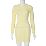 Tether Open Back Long Sleeve Cover Hip Dress