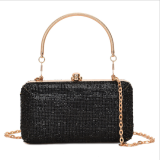 Ladies Satin Clutches Evening Bags Rhinestone