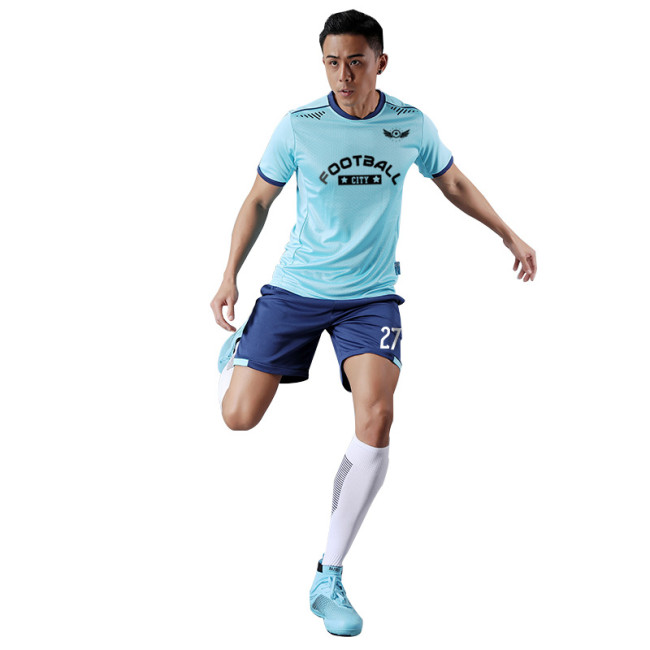 Men Boy Football Jersey Uniform Soccer Training Set Clothes Shirt Club Team Women