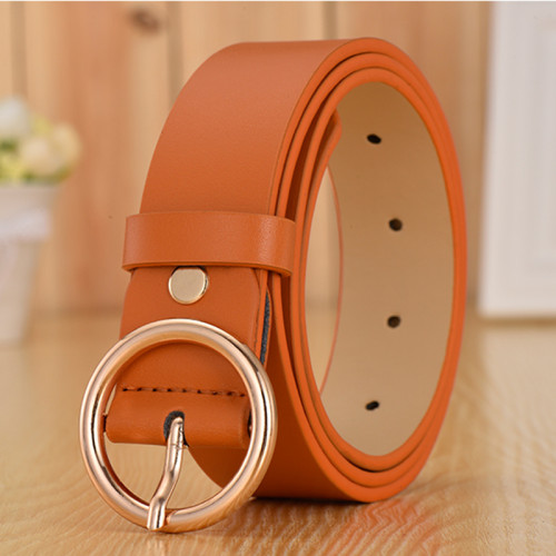 Women Men Belt 3.8 cm Cowhide Leather Buckle Belt Unisex