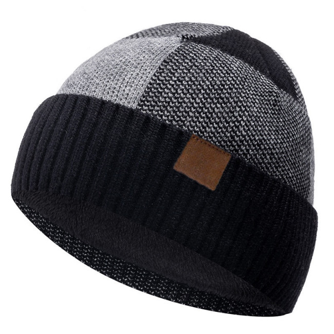 Men Women Beanie Hat Winter Wool Knitted Baggy Pull On Soft Caps