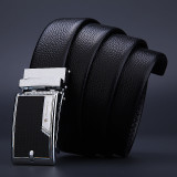 Women Men Belt 3.8cm Cowhide Leather Buckle Belt Unisex