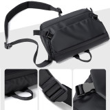 Men Messenger Shoulder Bag Leather Black Cloth Crossbody Sling Handbags Business Houlder Bag