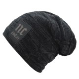 Men Women Beanie Hat Winter Wool Knitted Baggy Pull On Soft Caps