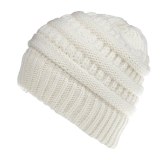 Men Women Beanie Hat Winter Wool Knitted Baggy Pull On Soft Caps