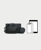 Men Messenger Shoulder Bag Leather Black Cloth Crossbody Sling Handbags Business Houlder Bag