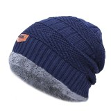 Men Women Beanie Hat Winter Wool Knitted Baggy Pull On Soft Caps