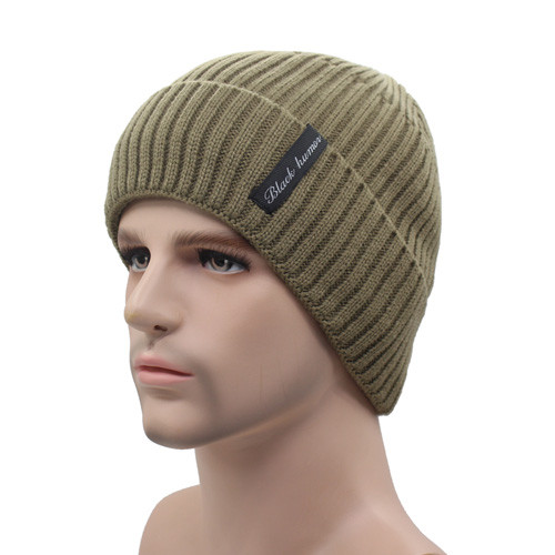 Men Women Beanie Hat Winter Wool Knitted Baggy Pull On Soft Caps